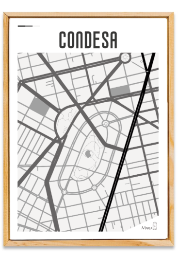 Condesa ByN mapa
